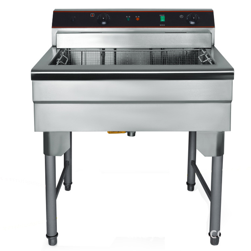 电炸炉50l带油阀商用油炸机立式单缸电炸锅炸薯条炸鸡翅炸鸡排