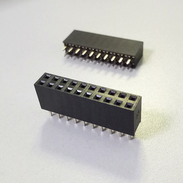 电子元器件排针排母pcb板上连接器2.54间距2*10p母座插件双排排母
