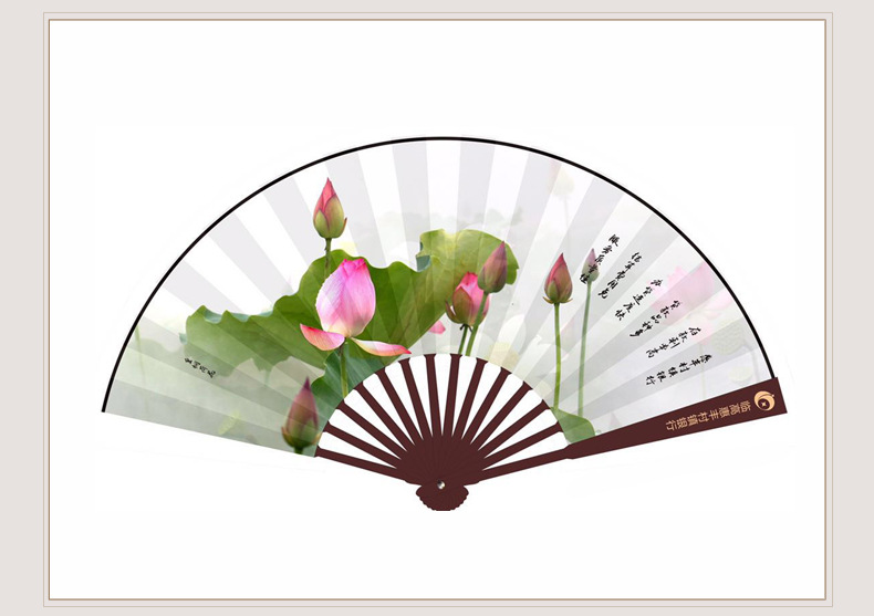 丰宇工艺扇绢布扇面礼品折扇纸质广告扇支持来样图加工定制宣传扇