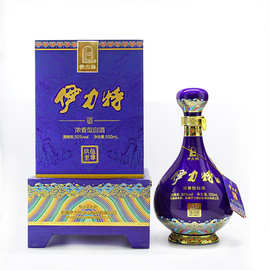 新疆白酒伊力特蓝九五至尊商务接待馈赠亲友纯粮高度白酒批发包邮