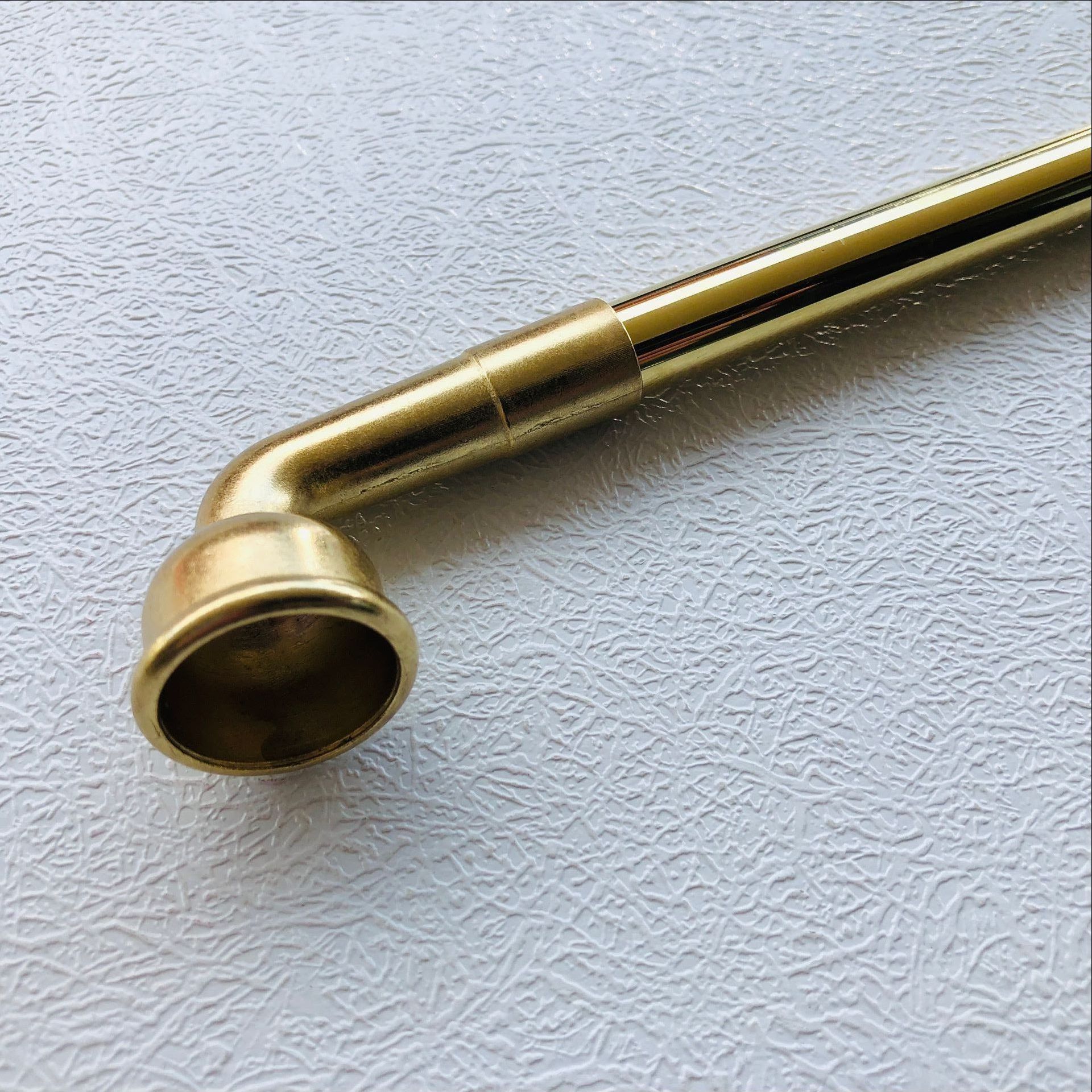 酷爷烟杆61-807黄铜旱烟杆 铜伸缩拉杆长烟杆 镀铜烟杆