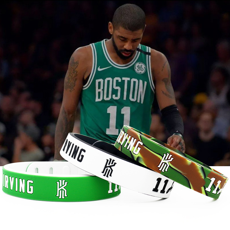 nba篮球明星11号欧文手镯环圈双层色迷彩可调节大小运动硅胶腕带