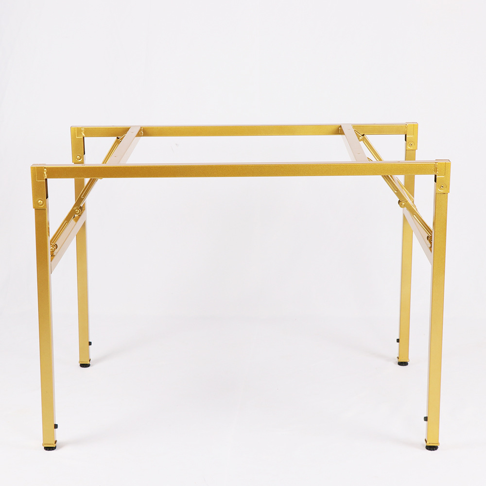 高品质会议桌架子 金色烤漆酒店折叠桌子台架 体积小 尺寸可定制