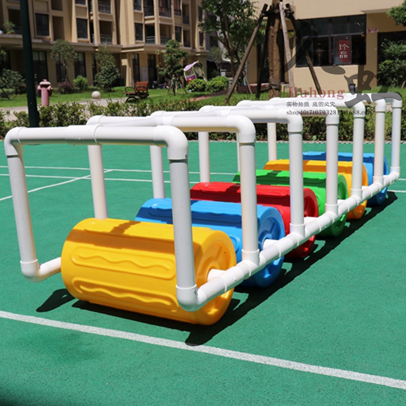 七彩滚筒车幼儿园户外感统训练器材水车团体游戏玩具多人协力车