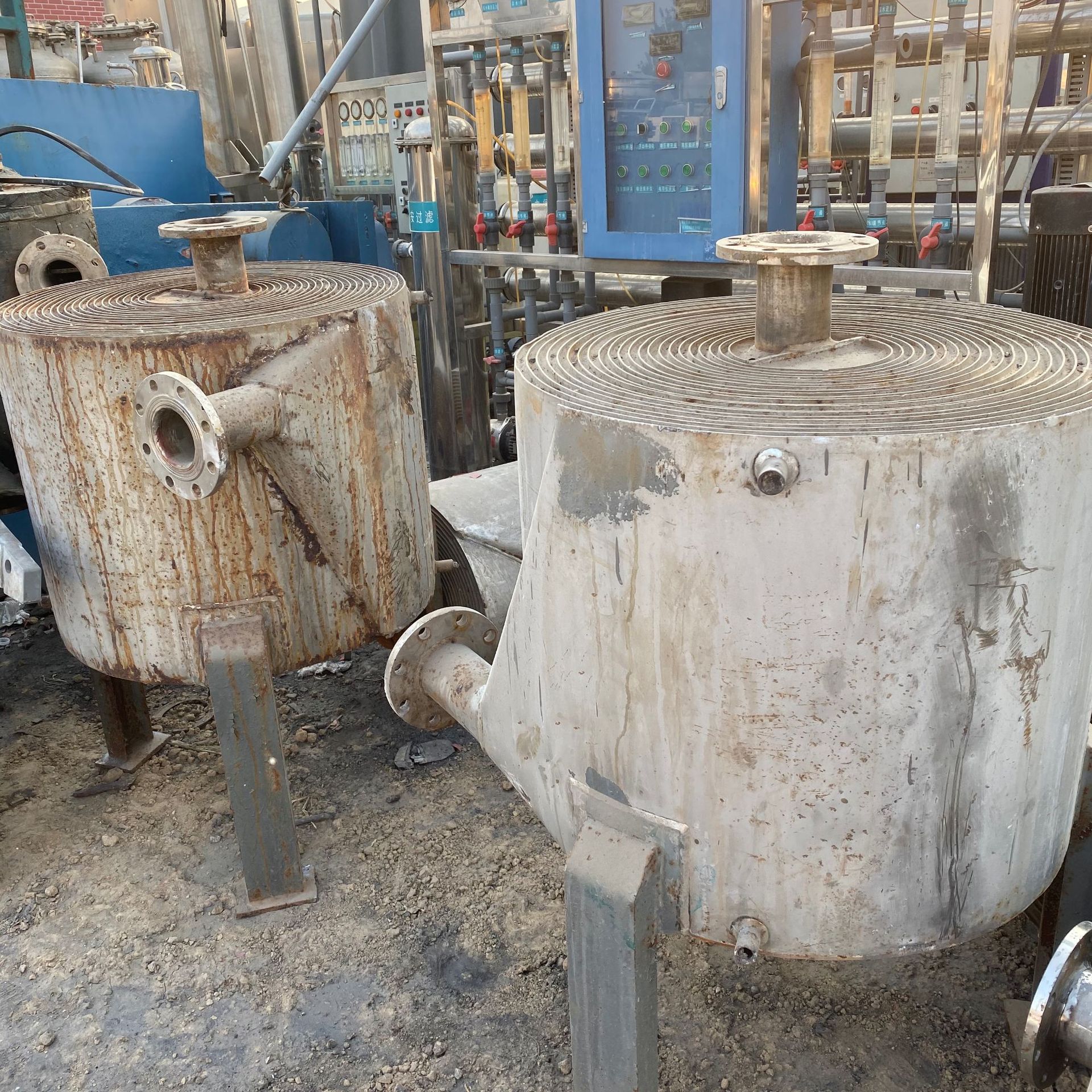 10平方304不锈钢螺旋板换热器20平方螺旋板式冷却器二手换热设备