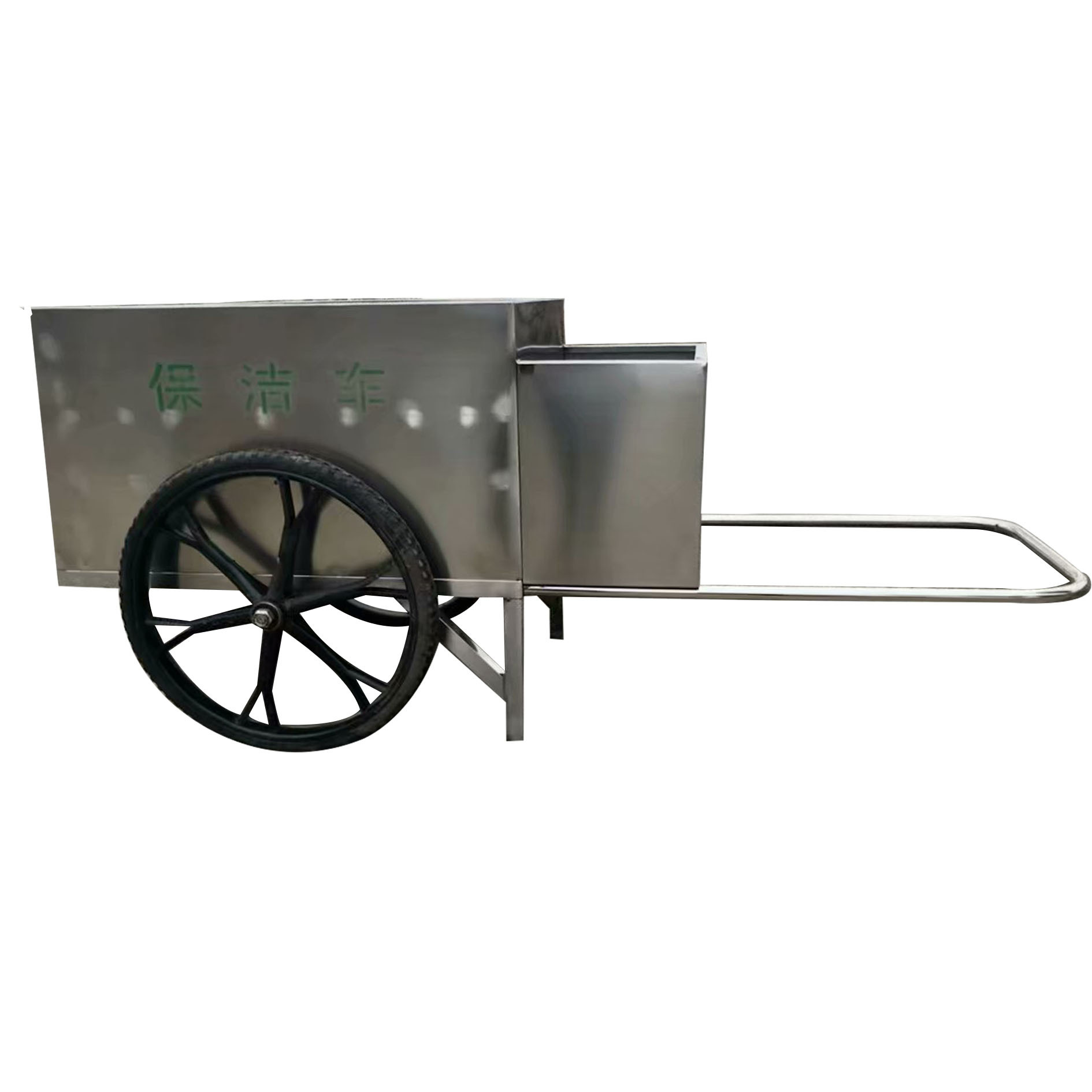 不锈钢手推垃圾车  厂家批发不锈钢人力垃圾清运手推车