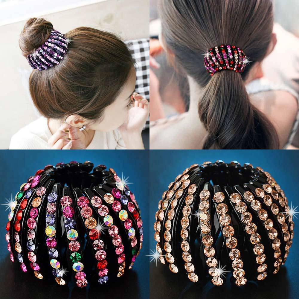 Lazy Hairpin Headdress Bun Clip Zama Tail Buckle Hairpin Bird's Nest Hair Ring Updo Hair Claw Korean Ornament Female