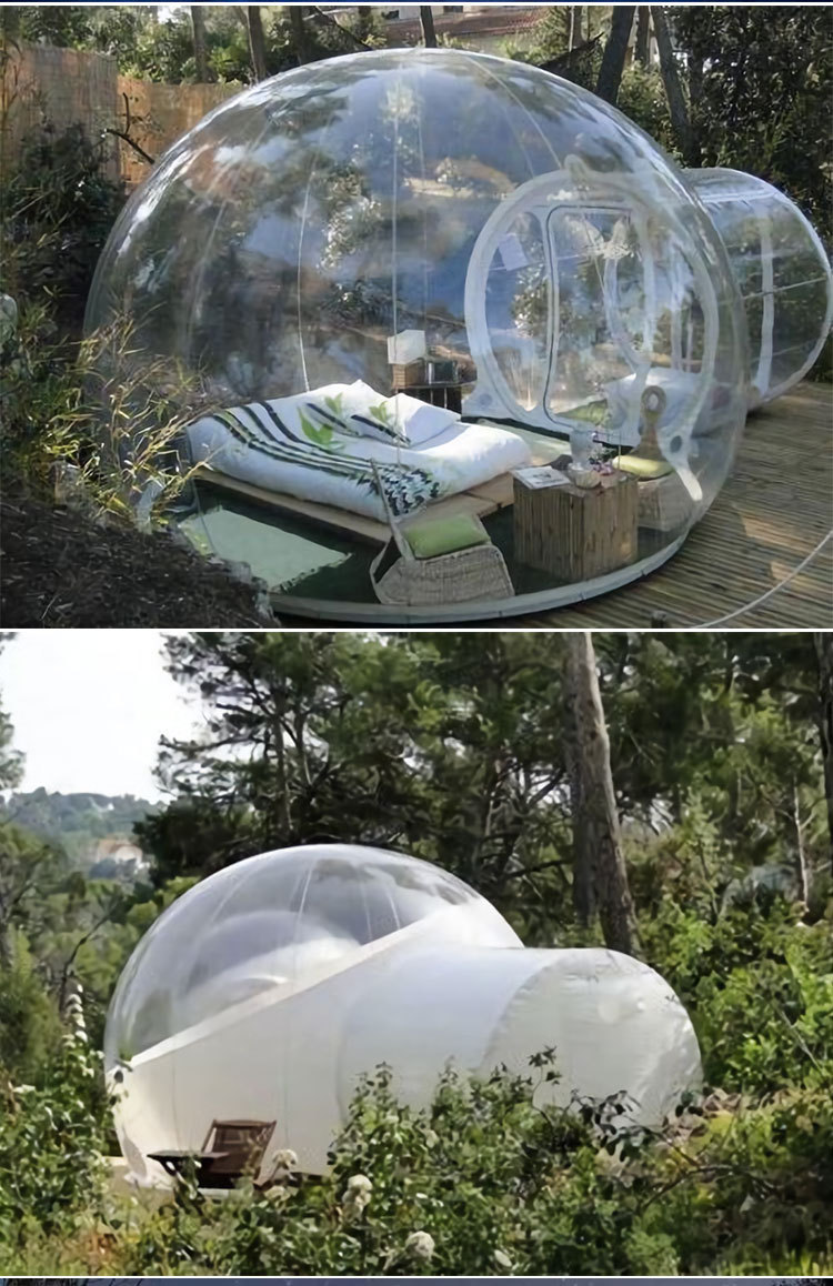 定制自动充气帐篷 户外野营透明泡泡屋房子防雨保暖 豪华休闲度假