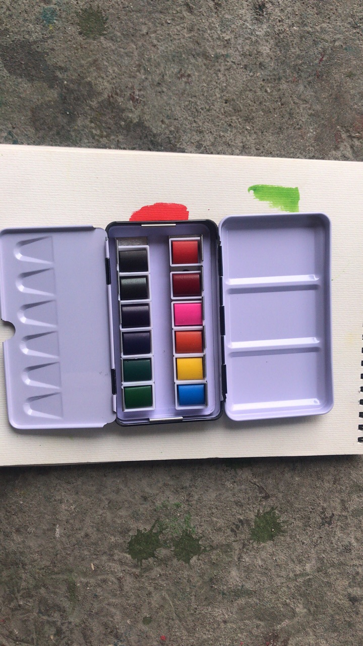 12/24/36/48色学院级固体水彩颜料水粉颜料学生用手账