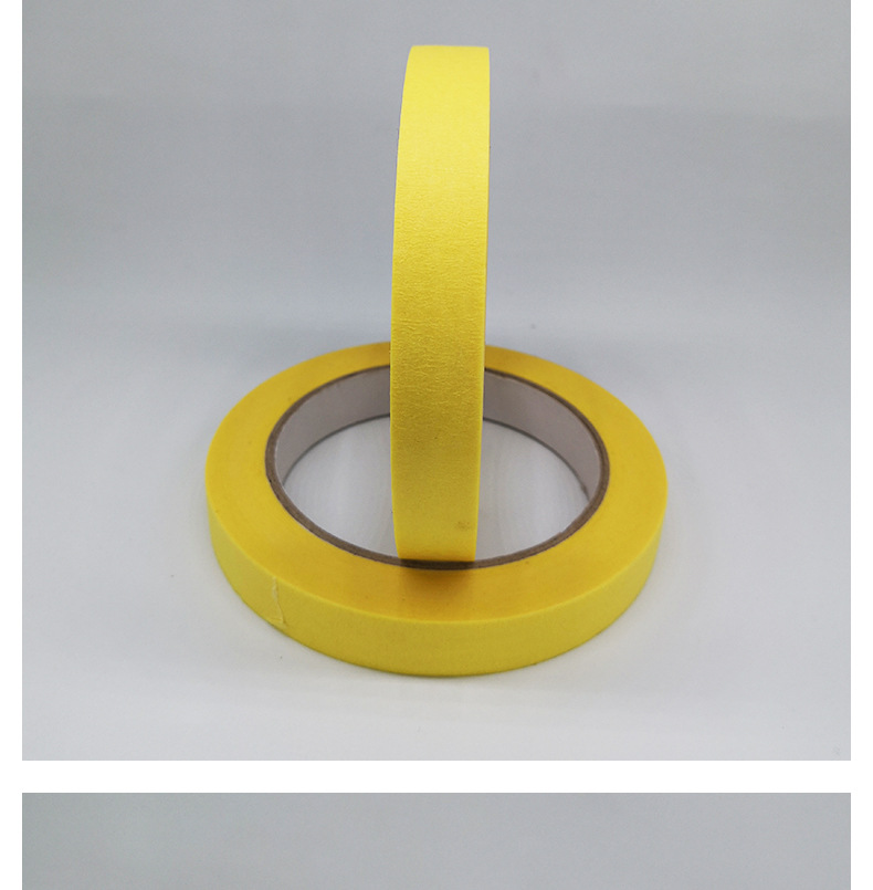 厂家直销黄色美纹纸皱纹纸喷漆遮蔽纸装潢装饰美纹纸高粘美文纸