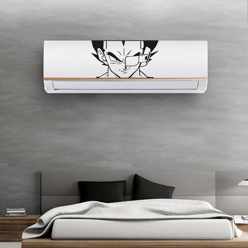 外贸热卖空调贴纸创意七龙珠贝吉塔儿童房装饰pvc自粘涂鸦墙贴画