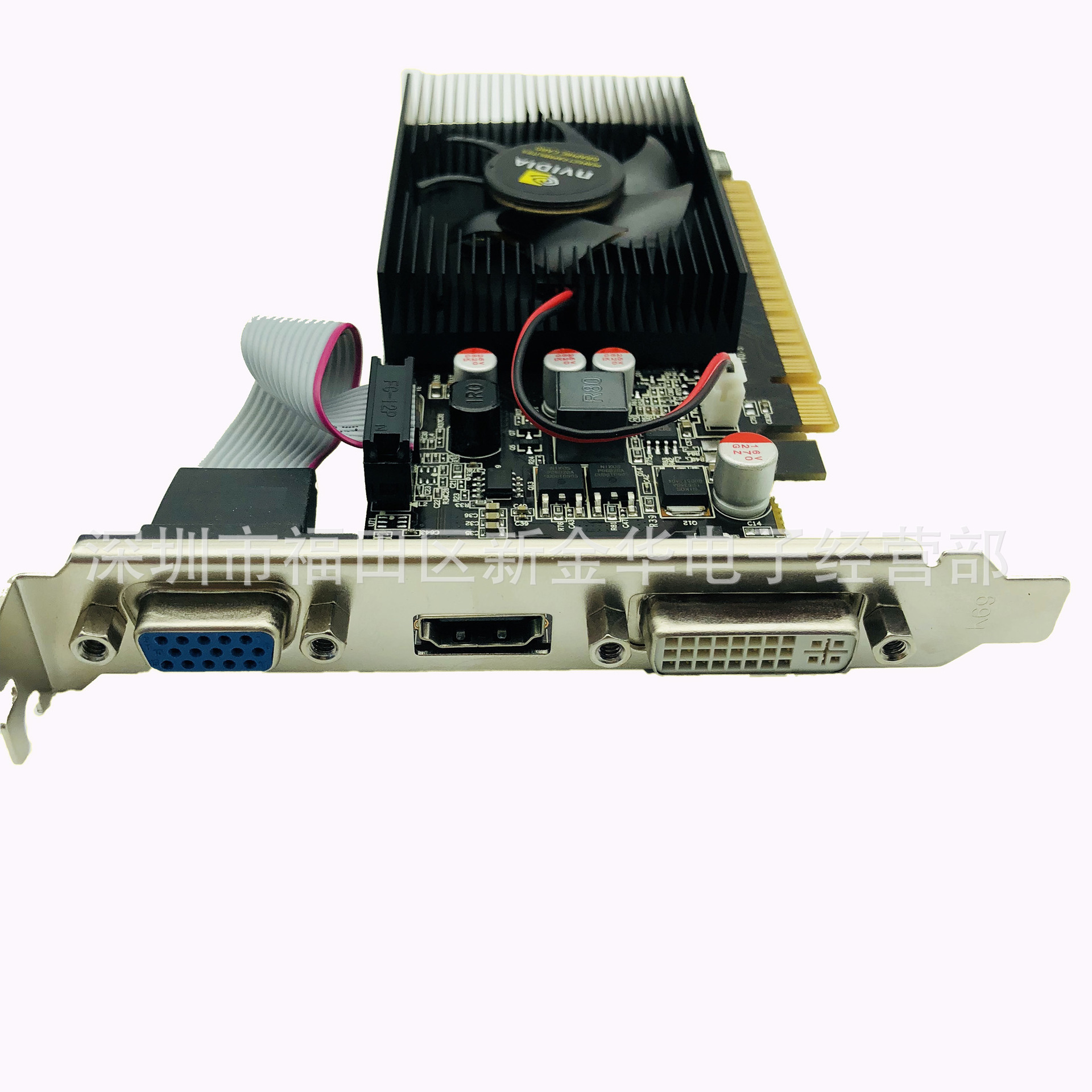 全新独立显卡gt210 1g ddr2 半高小机箱刀卡点亮台式电脑显卡工厂