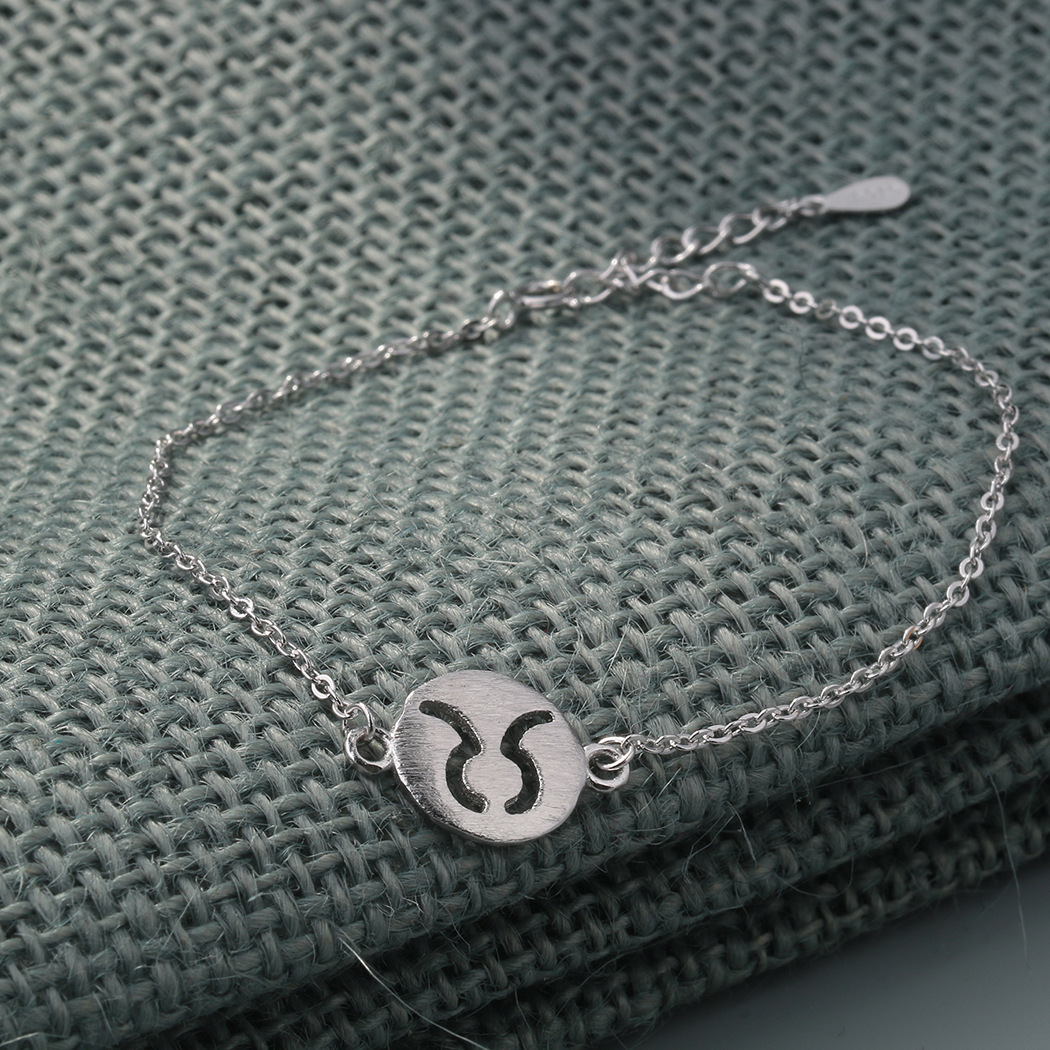 cxwind 12星座金牛座手链 s925银日韩版甜美简约百搭饰品女友礼物