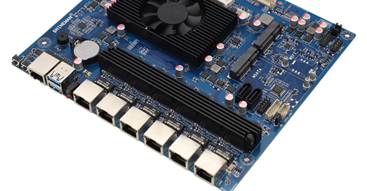 厂家直销intel6200u多网口软路由防火墙主板6口千兆网卡82574l