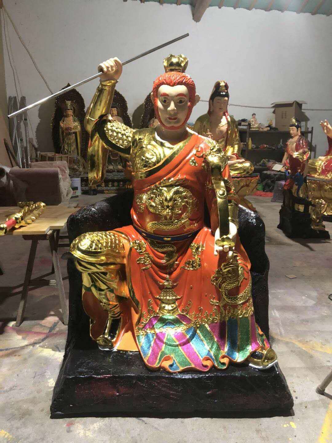 生战斗佛神像孙悟空佛像摆件 二郎神佛像图片河南佛像厂直销