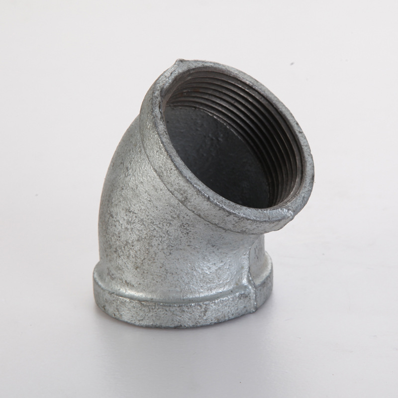 镀锌直弯4分6分1寸~4寸45度弯头dn15 20 25内丝外接1/2 3/4国标