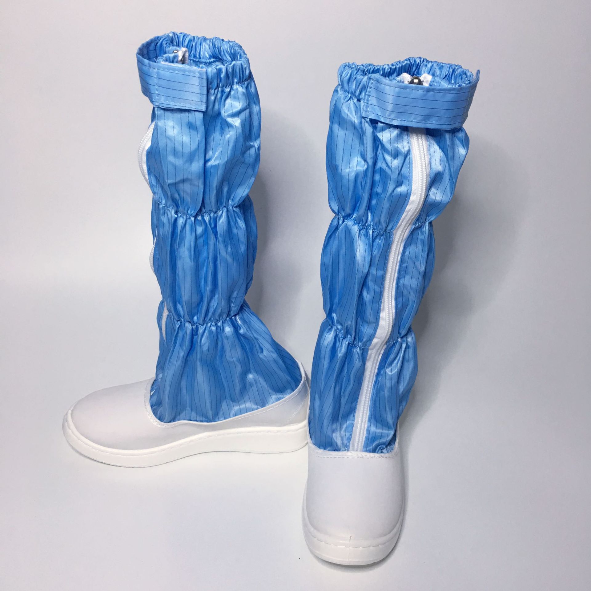 防静电高筒鞋 电子无尘洁净鞋 长筒靴 条纹长筒靴 防护鞋防砸鞋