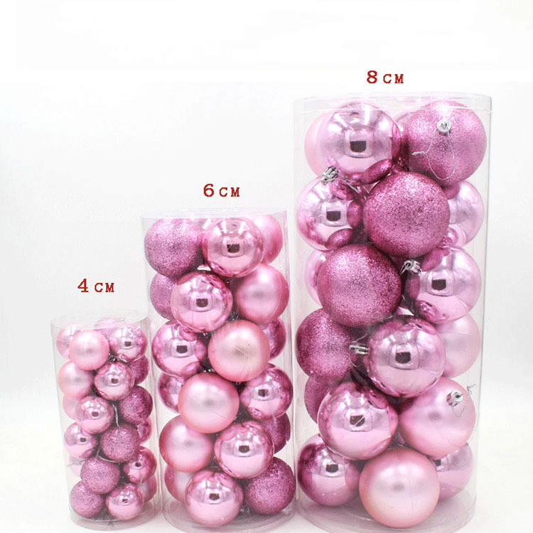 Factory Supply Plastic Barrel Bright Light Christmas Ball Christmas Decorating Ball Plastic Matte Ball Wholesale Christmas Gifts