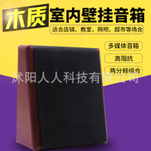 室内教学音箱木质壁挂音箱会议多媒体音响校园广播定压喇叭批发