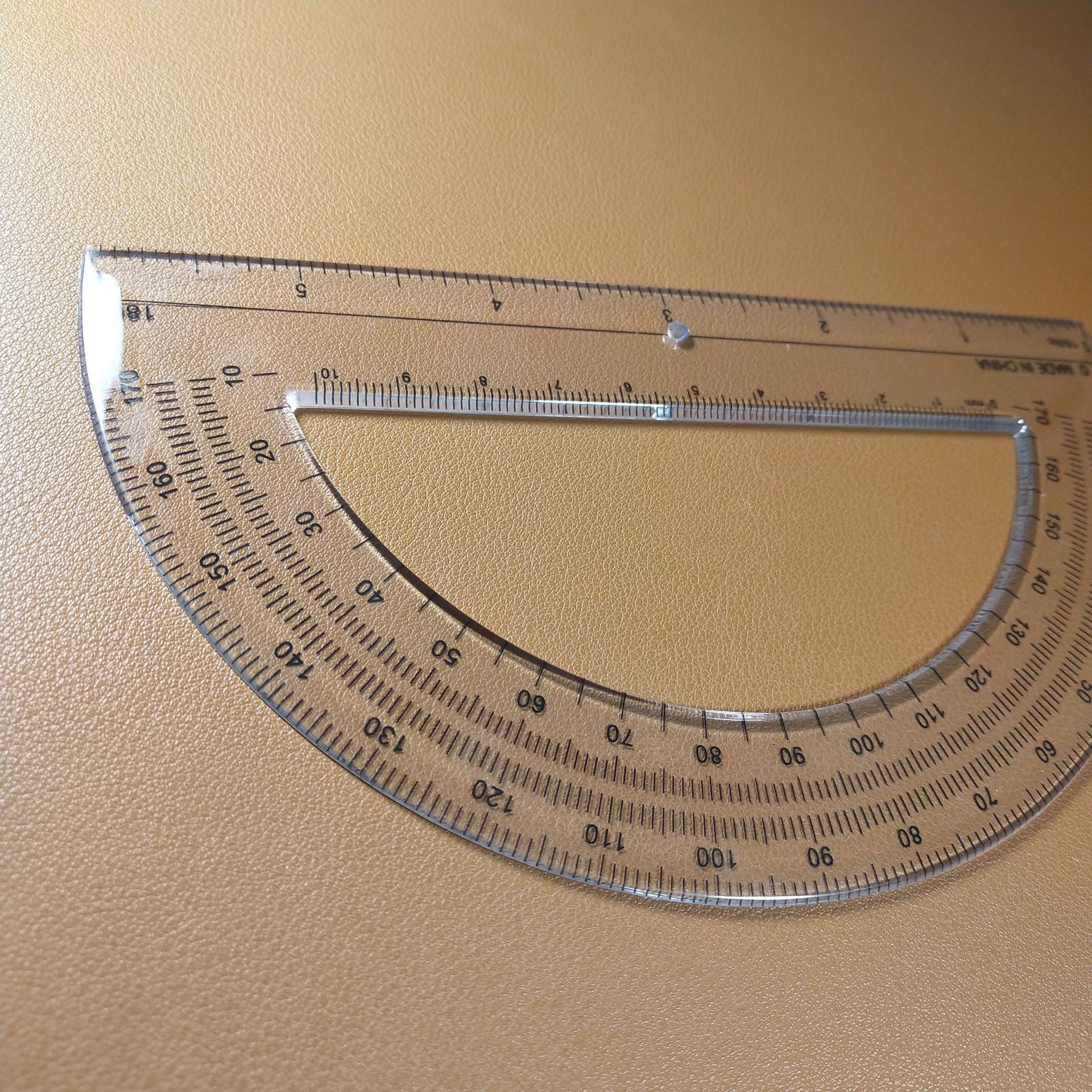 塑料量角器 15cm塑料透明尺子 吸卡包装 学生绘图工具 半圆尺
