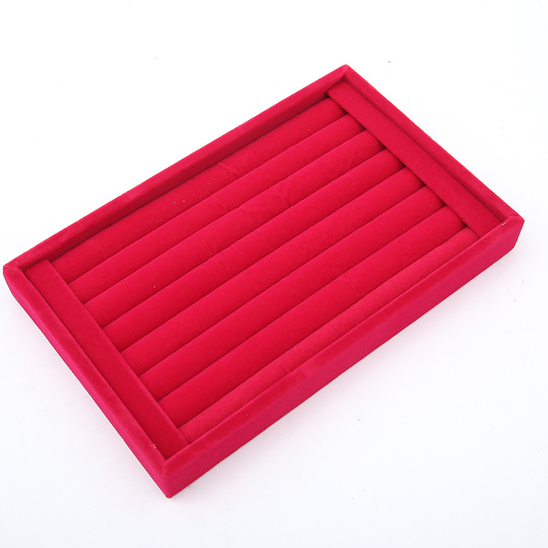 High Quality Suede Small Jewelry Plate without Lid Ring Box Stud Earrings Storage Box Ring Display Plate Ornament Tray