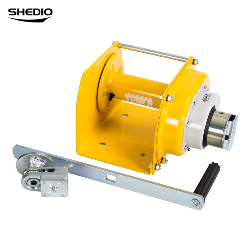 晟雕重型手摇绞盘1t2t3t手动卷扬机自锁式手动绞车钢丝绳手动葫芦