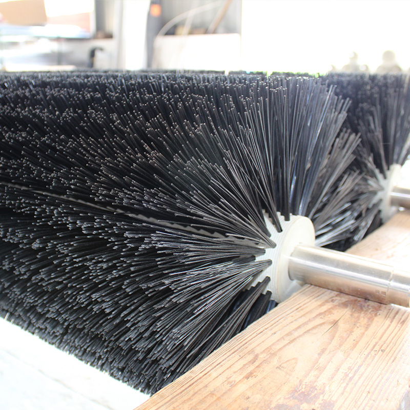 毛刷厂工业清洗硬毛刷尼龙毛刷辊 清洗耐磨毛刷辊机械清洁毛刷辊