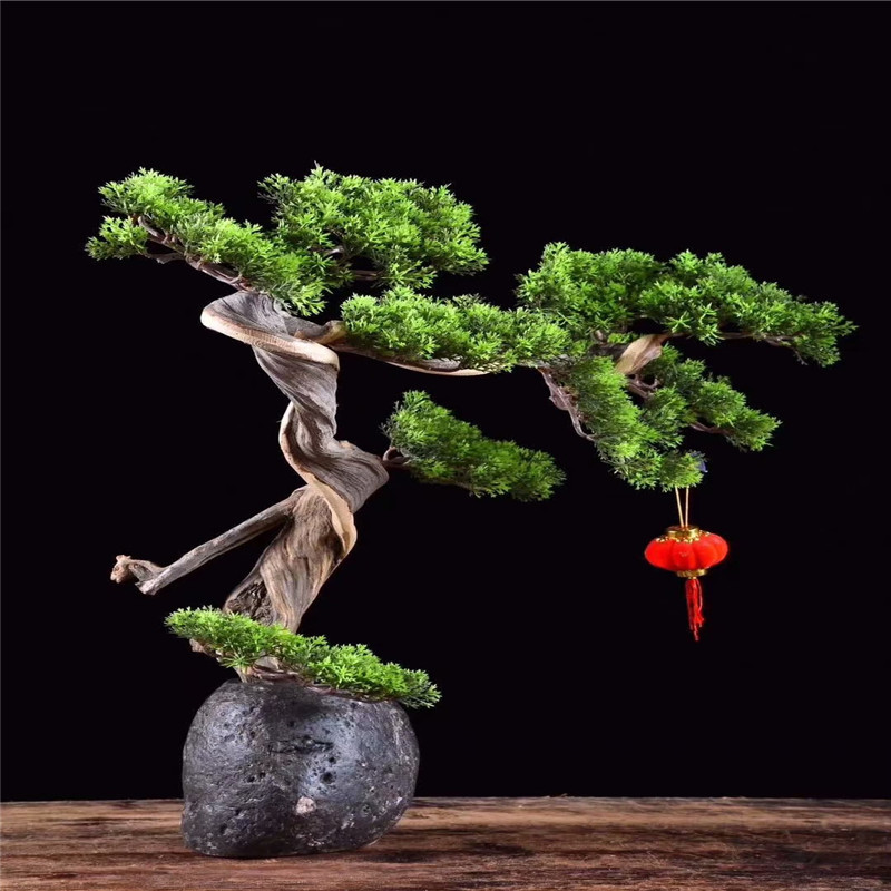 太行崖柏木盆景架原木带树皮根雕木质花架摆件雕刻木雕工艺收藏品