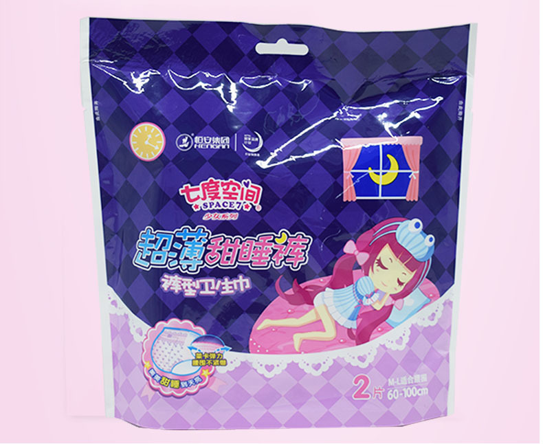 七度空间甜睡裤安心裤超薄裤型卫生巾2片装qkc8902
