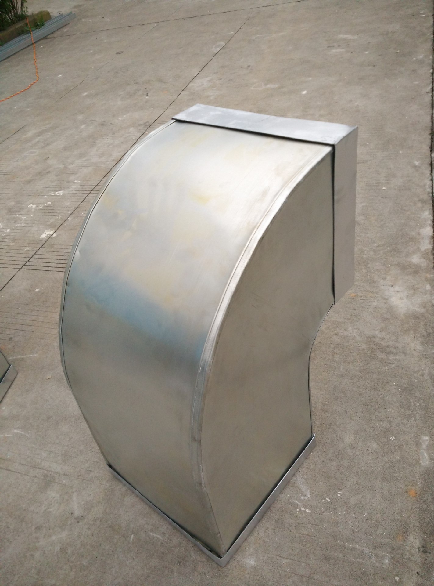 定制白铁皮镀锌不锈钢共板角铁法兰消音风管减噪音吸音弯头消声器