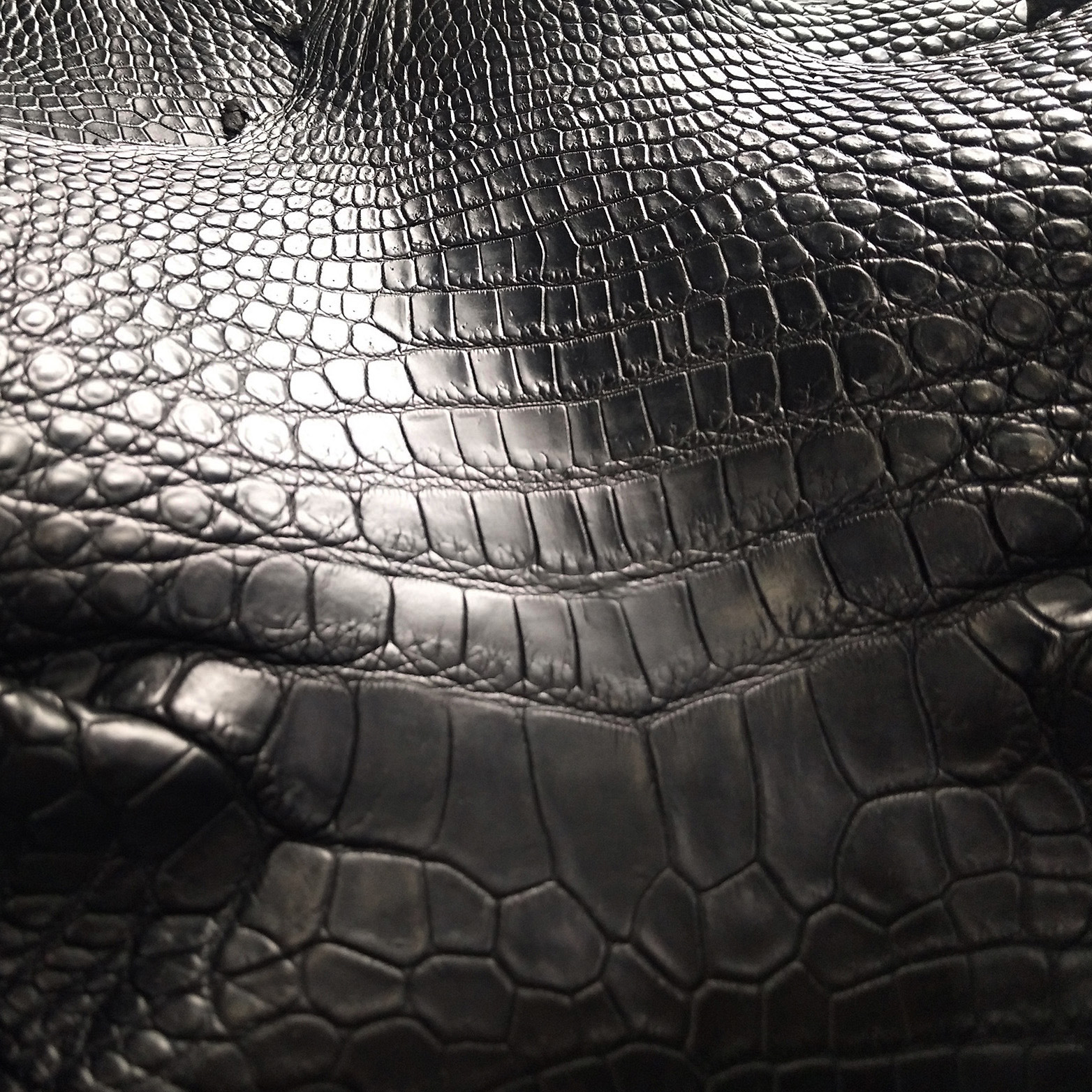 【与龙共舞】国产暹罗鳄鱼皮料整张亚光暹罗鳄鱼肚皮皮料真皮现货