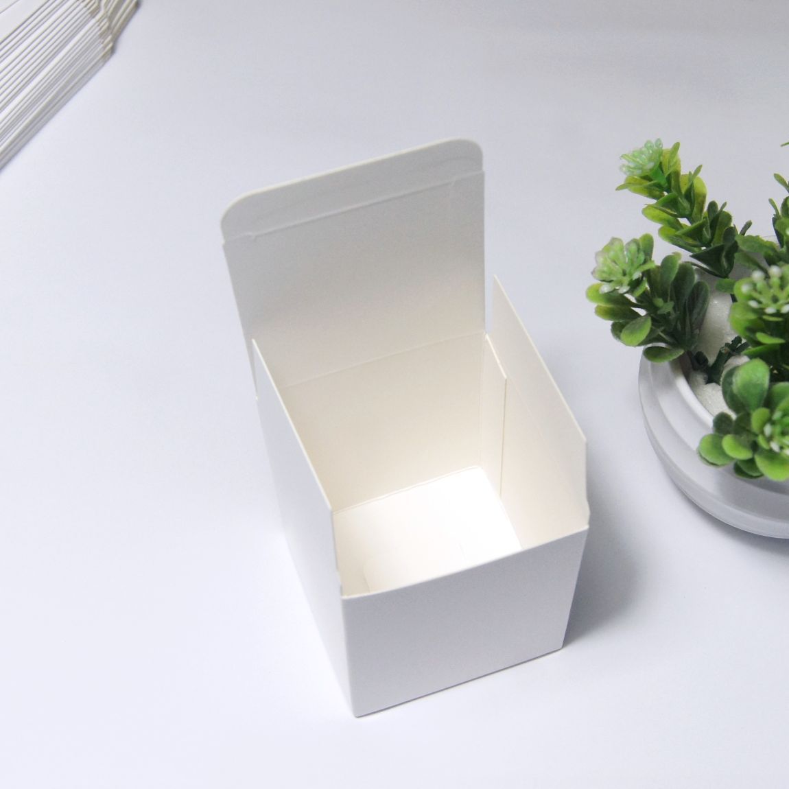 方形扣底盒双插盒批发普通白盒定制logo彩盒白卡纸盒白色包装纸盒