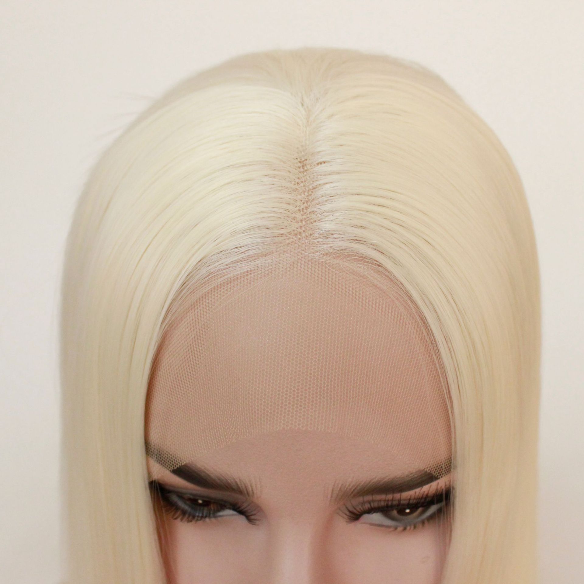 欧美热卖化纤前蕾丝头套 时尚60#色长直发假发 厂家直销 一件代发