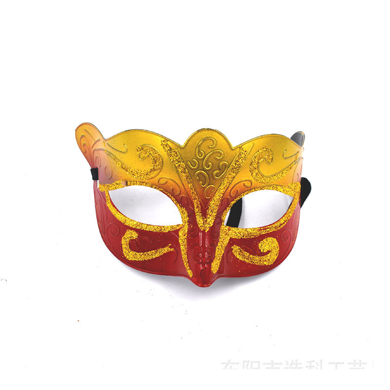 New Makeup Dance Mask Halloween Party Golden Gradient Venetian Fox Mask Wholesale