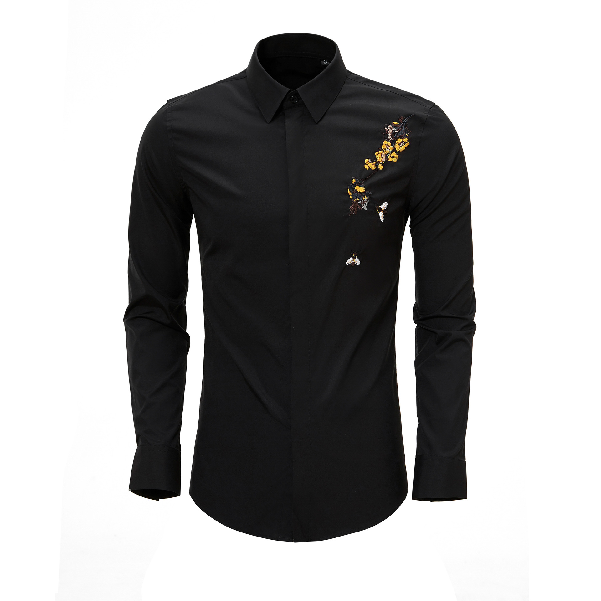 欧美长袖衬衫潮男