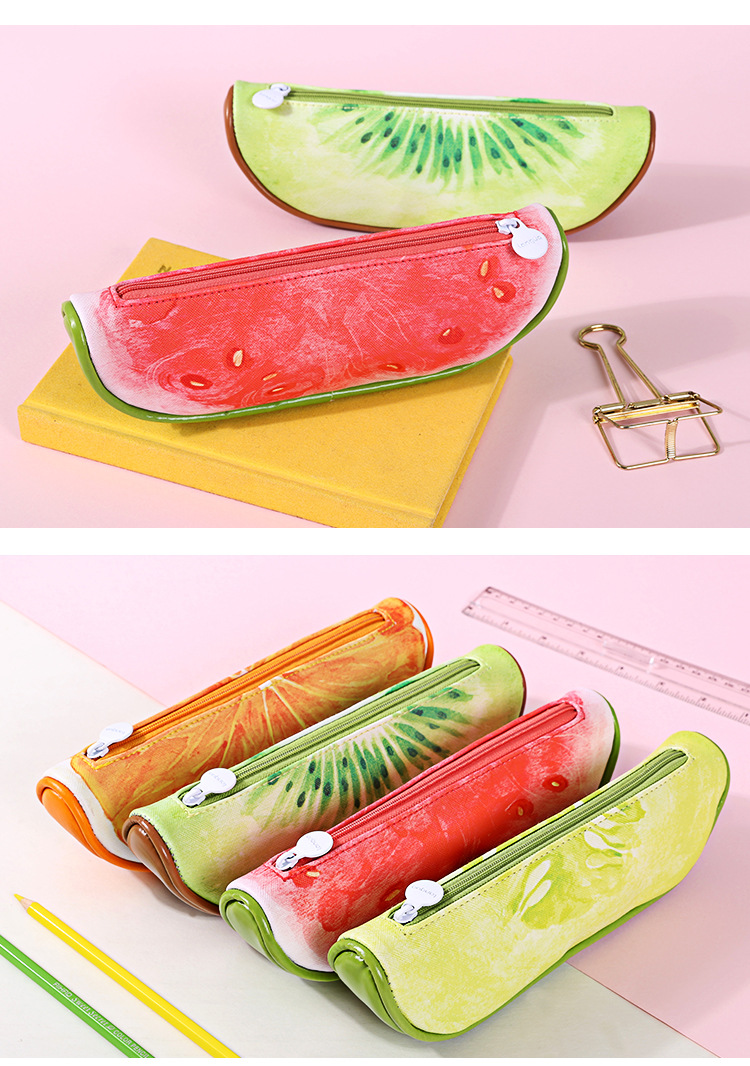 languo/蓝果假日水果果形笔袋创意小清新铅笔袋 小学生学习文具袋