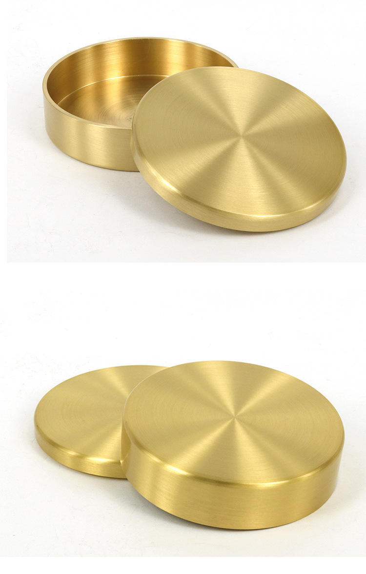 创意家居加厚加大纯铜黄铜储物罐 收纳首饰盒香粉茶叶罐摆件礼物