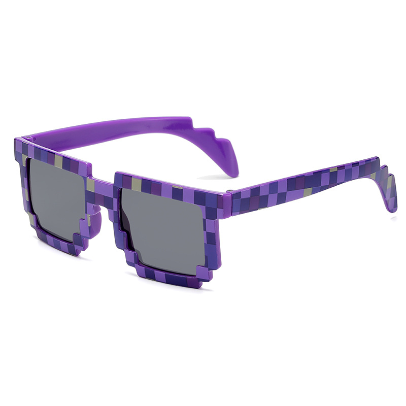 New Retro Bag Plaid Square Frame Sunglasses Aliexpress Amazon Cross-Border Hot Selling Sunglasses Men's and Women's Glasses Tide