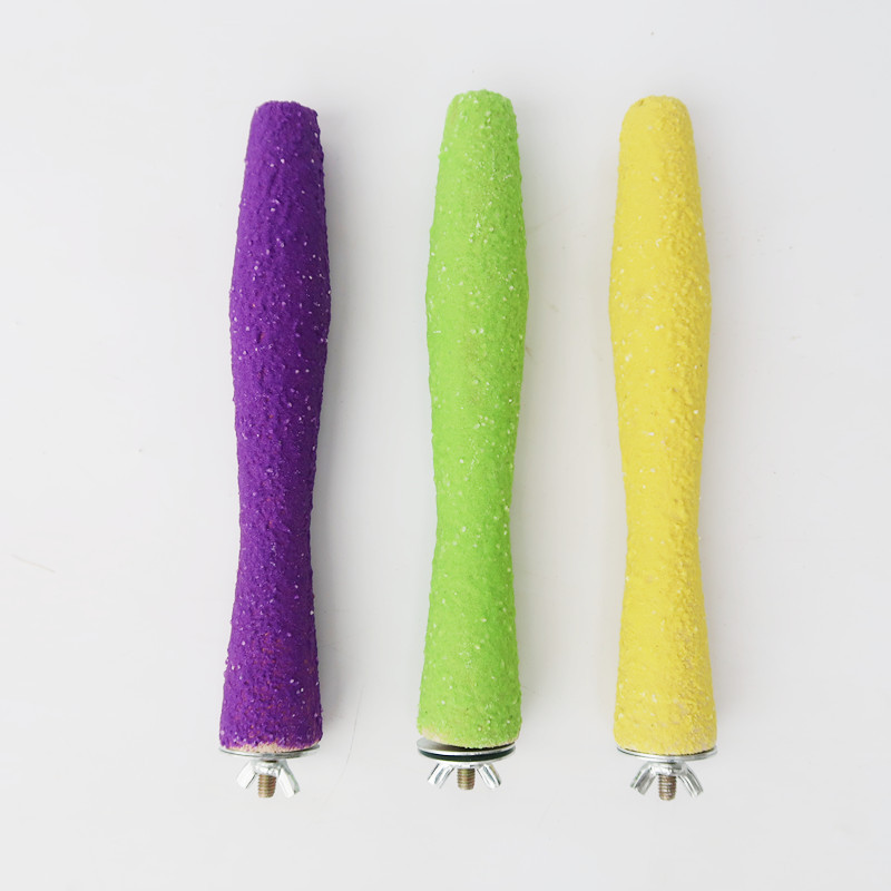 鸟磨爪棒鹦鹉站杆鸟用品鸟笼锥形站棒磨牙棒鸟磨爪棒站杠鸟磨砂棒