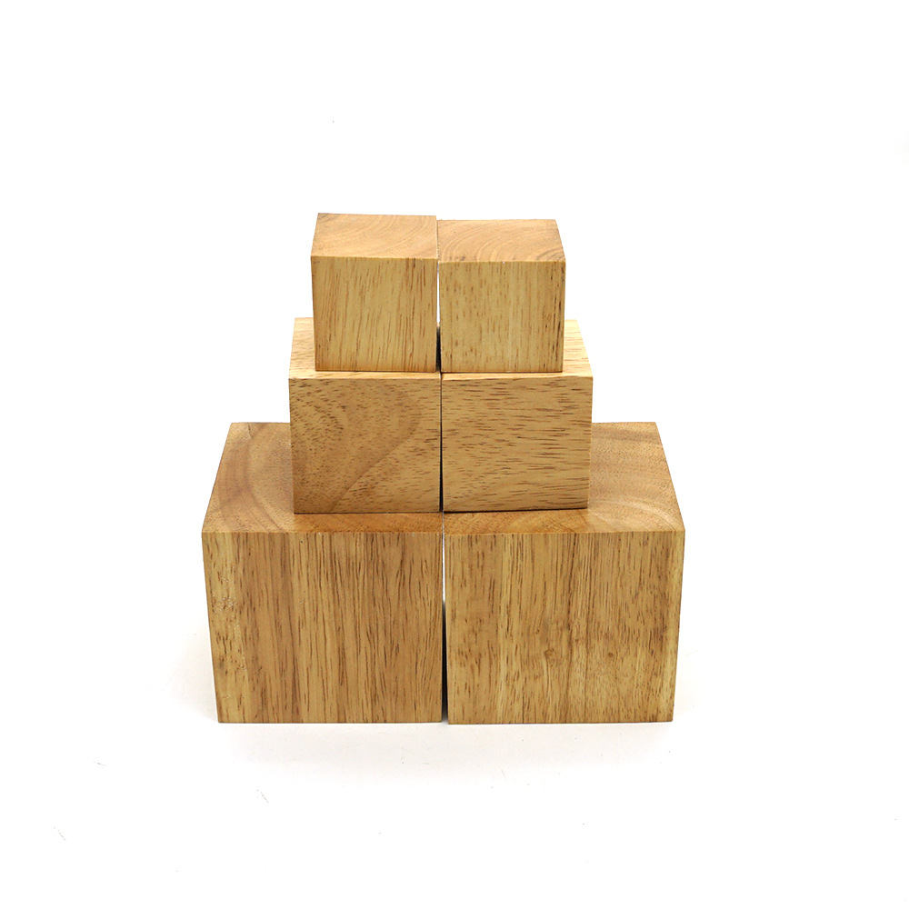 工厂diy实木块制造材料立方体数学教具木制正方形建筑模型木方块