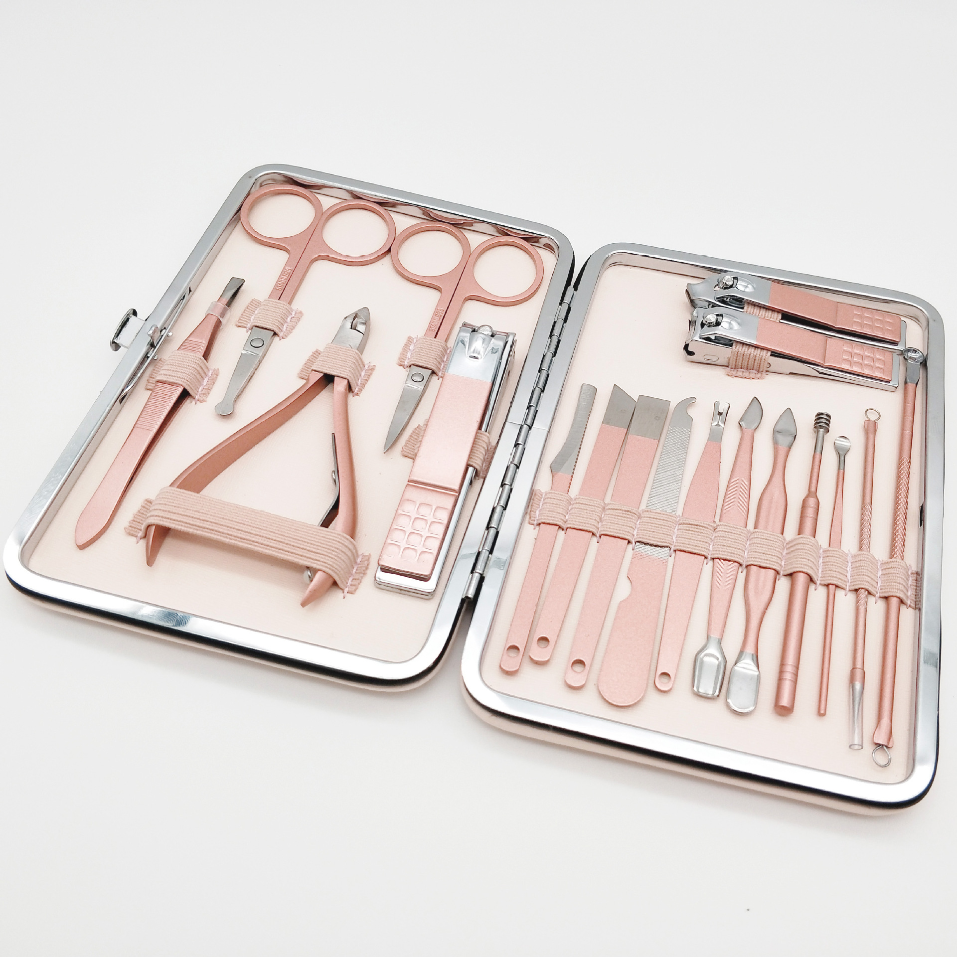 厂家货源18件套修甲美甲工具指甲钳指甲刀高档15件套指甲剪套装