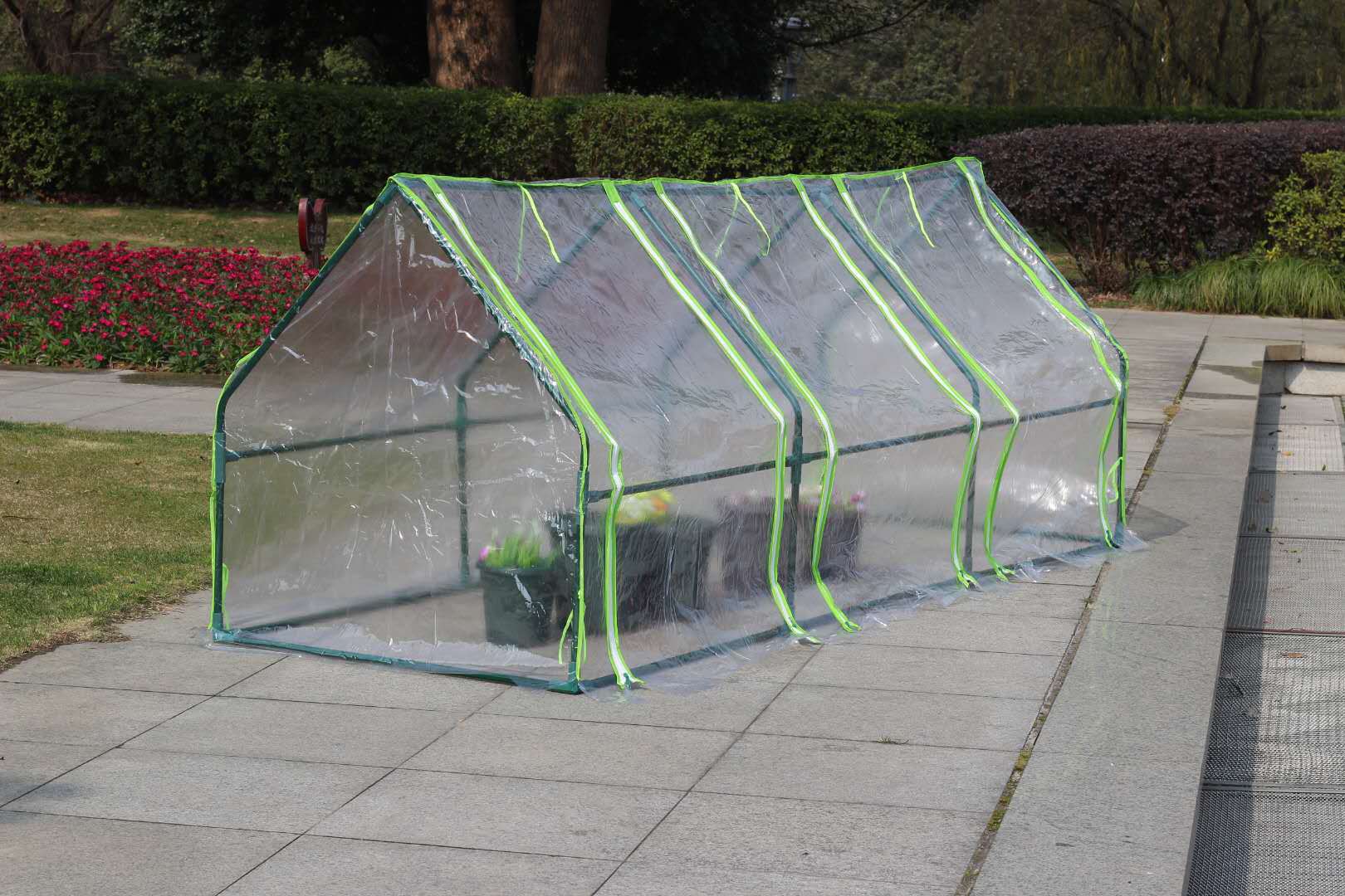 喷漆钢管花架迷你小暖房花房保温棚大棚防雨遮阳棚透明罩多肉棚