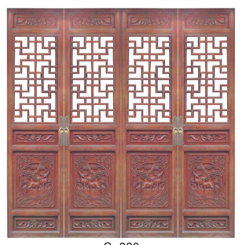 定做雕刻古风花格木门 多规格可选镂空网格木窗 仿古门窗厂家定制