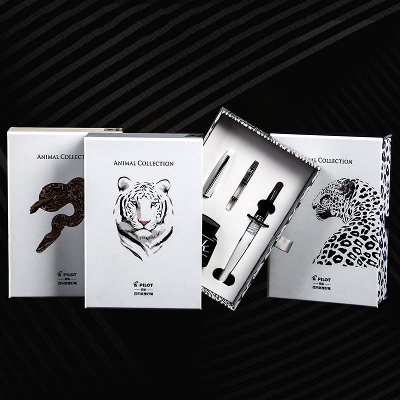pilot日本百乐钢笔88g动物纹礼盒套装商务礼品刻字学生钢笔批发