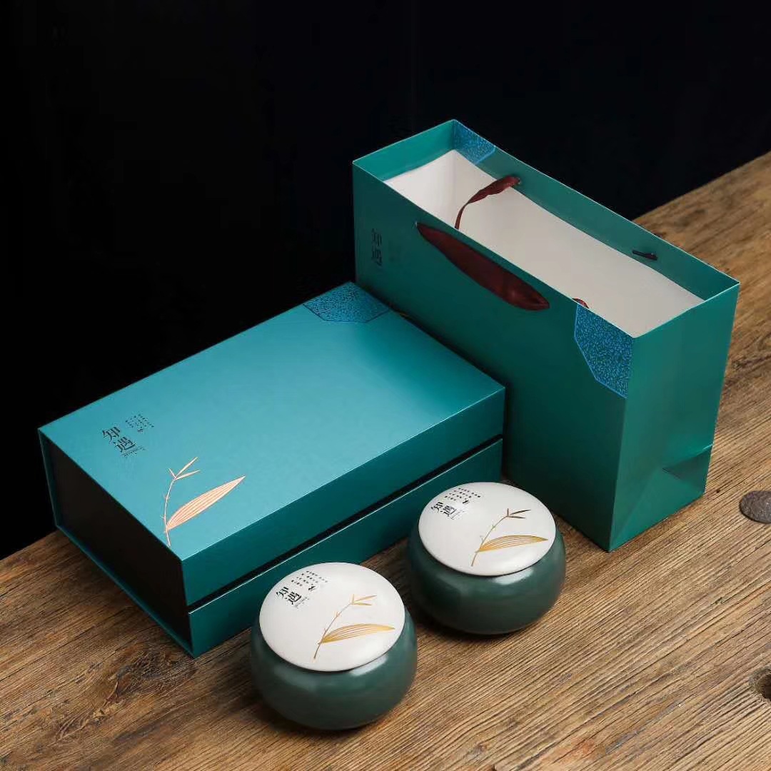 药罐包装陶瓷茶叶罐礼盒套装黑枸杞红茶绿茶密封罐包装盒可定制