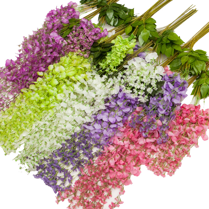 Simulation Wisteria Flower Wisteria Douban the Flowers Emulational Flower Vine Wedding Decoration Bean Flower Branch Simulation Wisteria Fake Flower