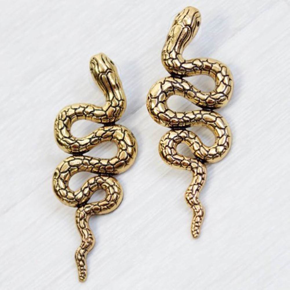 欧美风新款合金夸张蛇形耳环时尚潮流朋克耳坠跨境专供热销耳饰