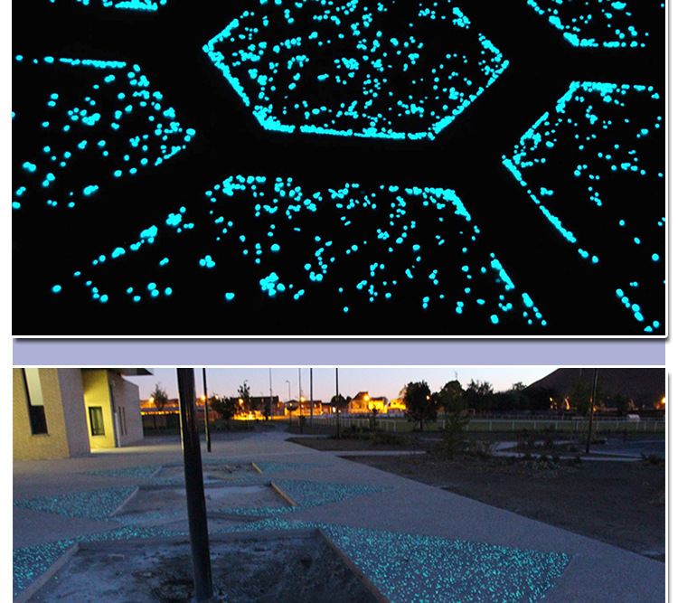 人造发光石头 人造树脂发光石子 发光树脂碎石 路面点缀用