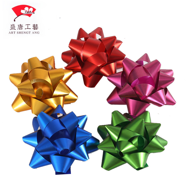 Wedding Star Flower Tie Balloon Silk Ribbons Colored Ribbons Tie Wedding Ceremony Layout New House Decoration Rope Gift Packing Tape