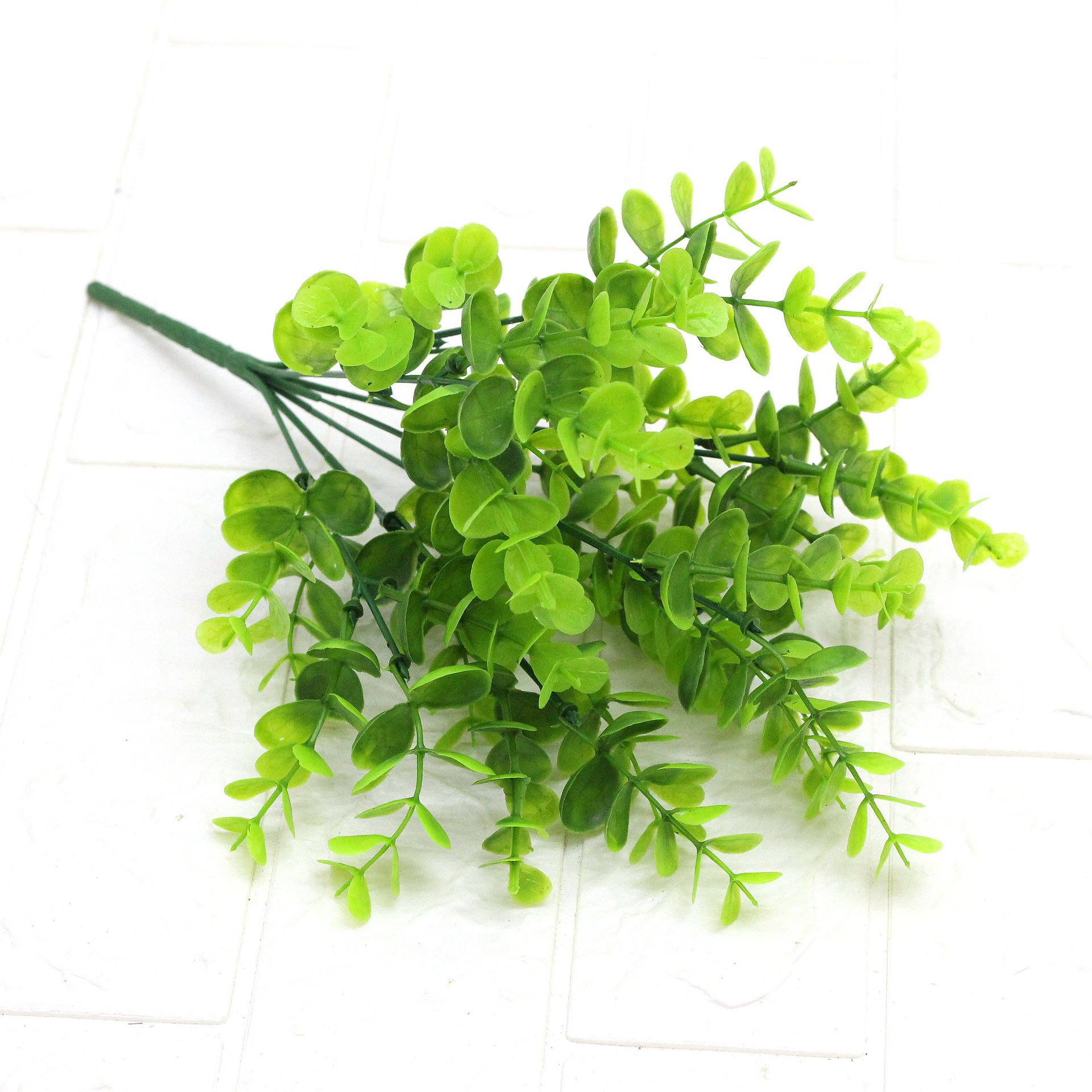 仿真植物水草尤加利草 7头把束塑料草家居植物墙配草现